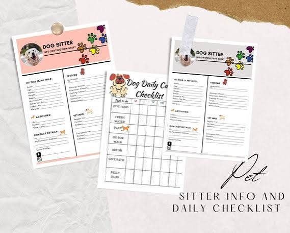 Daily Checklist for a Healthy Dog or Cat Food, Water, Exercise, and Rest
